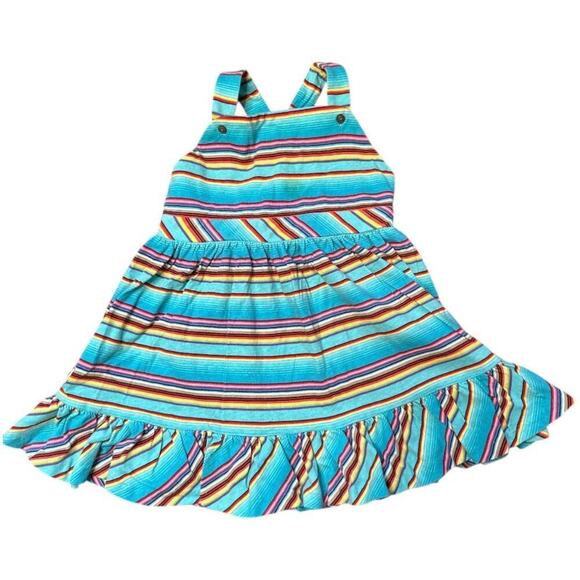 Ralph Lauren Blue Stripe Sleeveless Sundress Toddler Size 24M - Picture 1 of 5